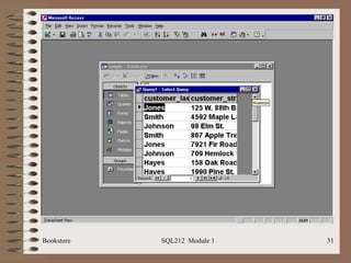 Bookstore SQL212  Module 1 