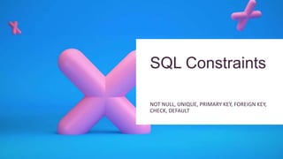 Sql Constraints | PPT image.