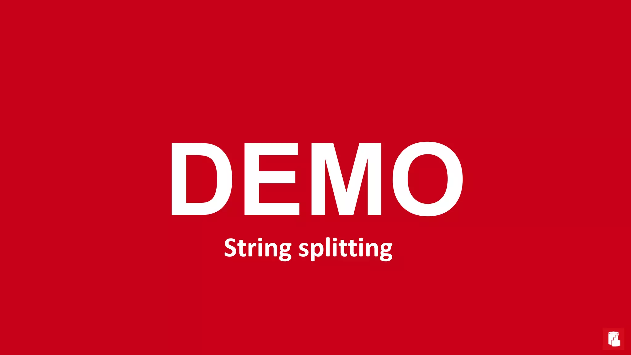 DEMOString splitting
 