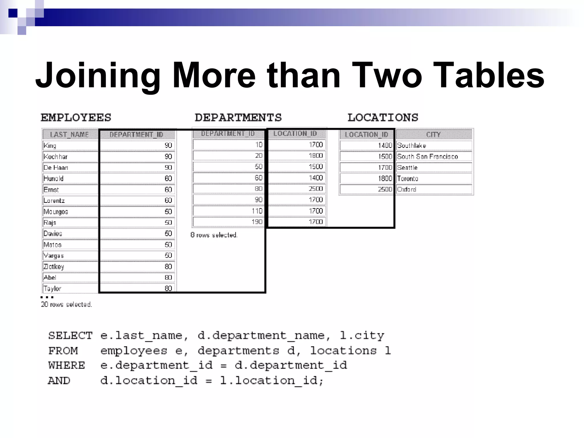 Joining More than Two Tables

 