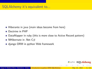 Python BCN Introduction to SQLAlchemy | PPT