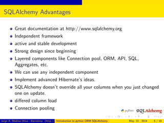 Python BCN Introduction to SQLAlchemy | PPT
