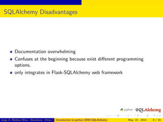 Python BCN Introduction to SQLAlchemy | PPT