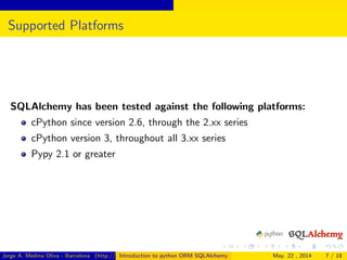 Python BCN Introduction to SQLAlchemy | PPT