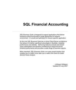 SQL Accounting Software User Manual | PDF