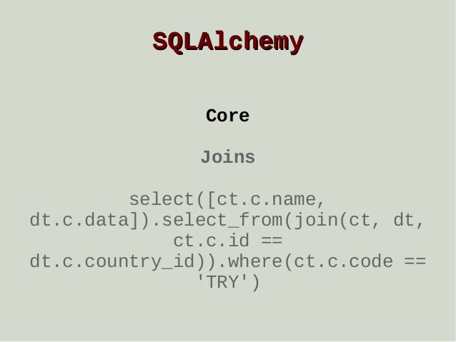 An introduction to SQLAlchemy