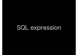 SQL expression
 