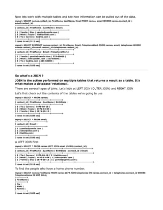 Sql and mysql database concepts | PDF