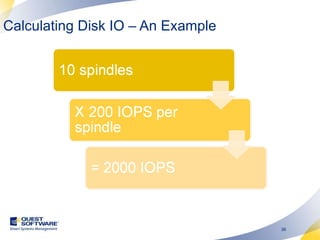 Calculating Disk IO – An Example 