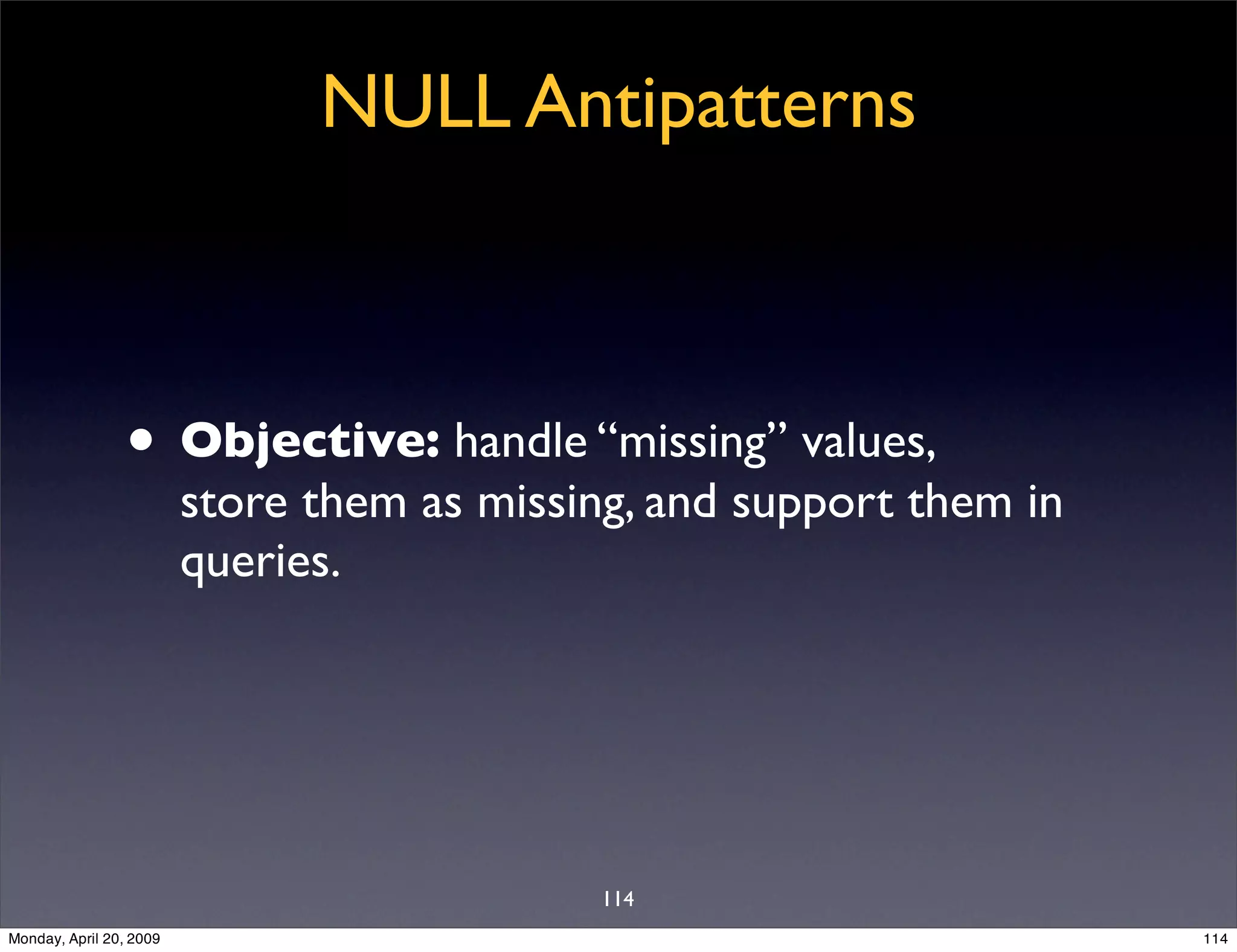 Sql Antipatterns Strike Back