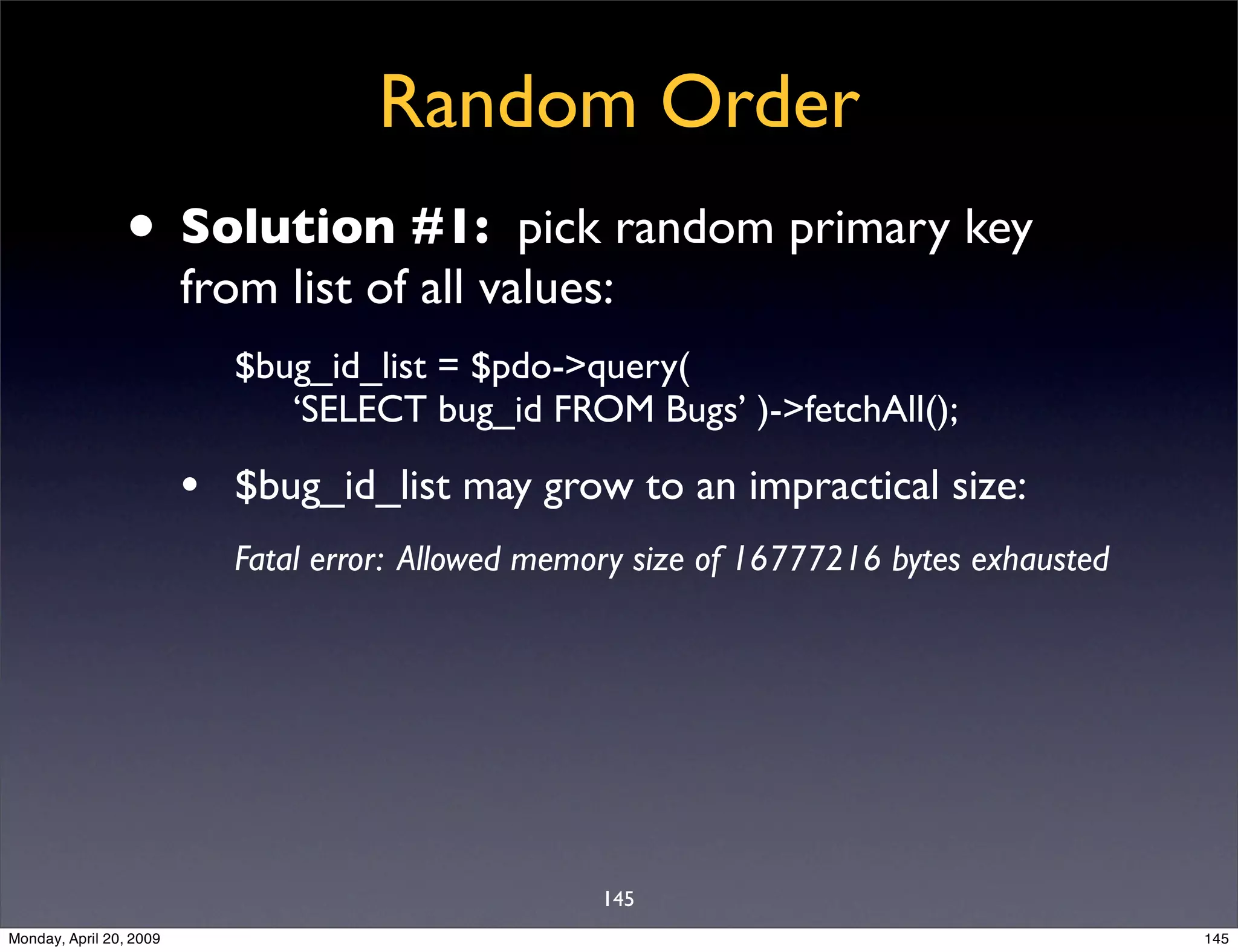 Sql Antipatterns Strike Back