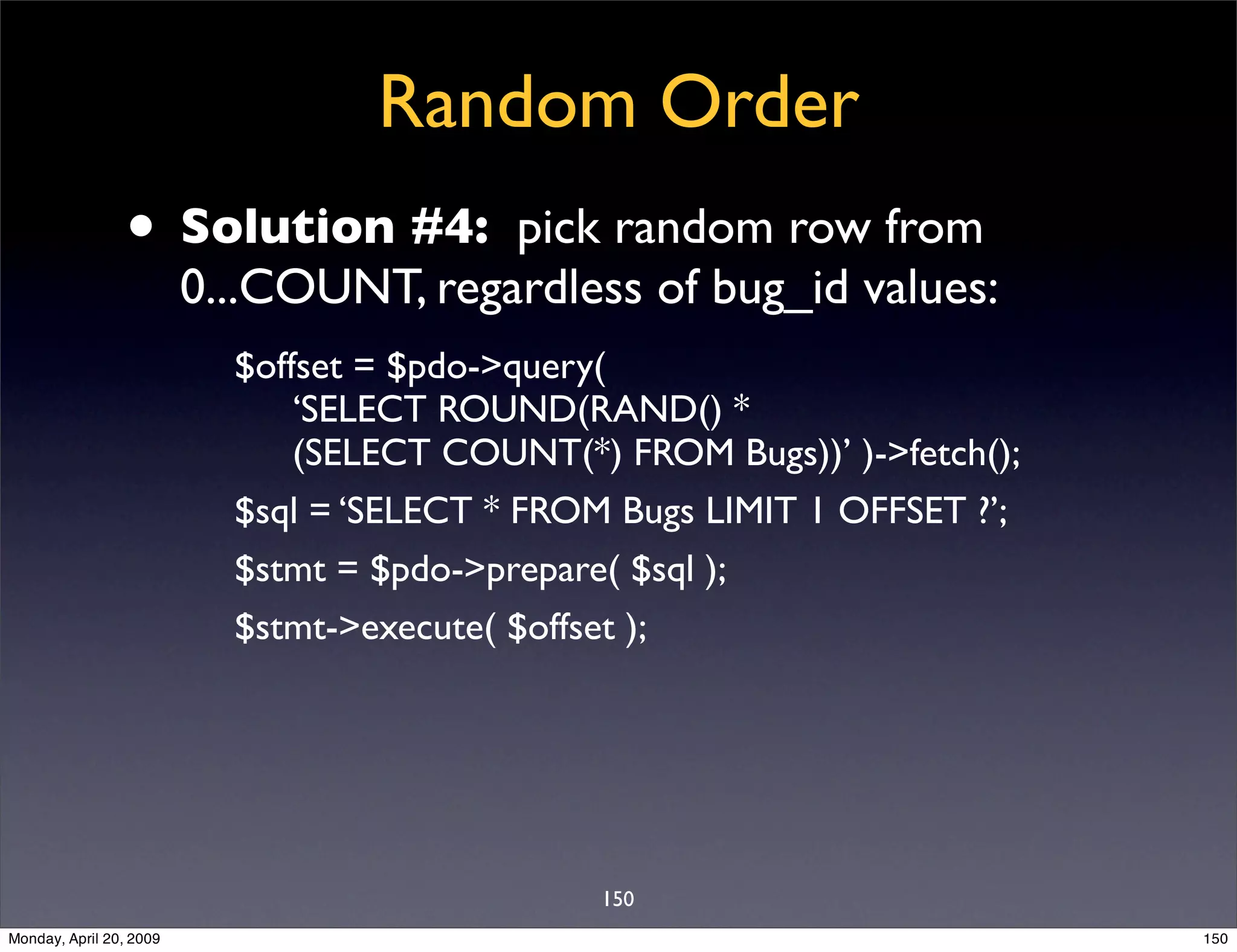 Sql Antipatterns Strike Back