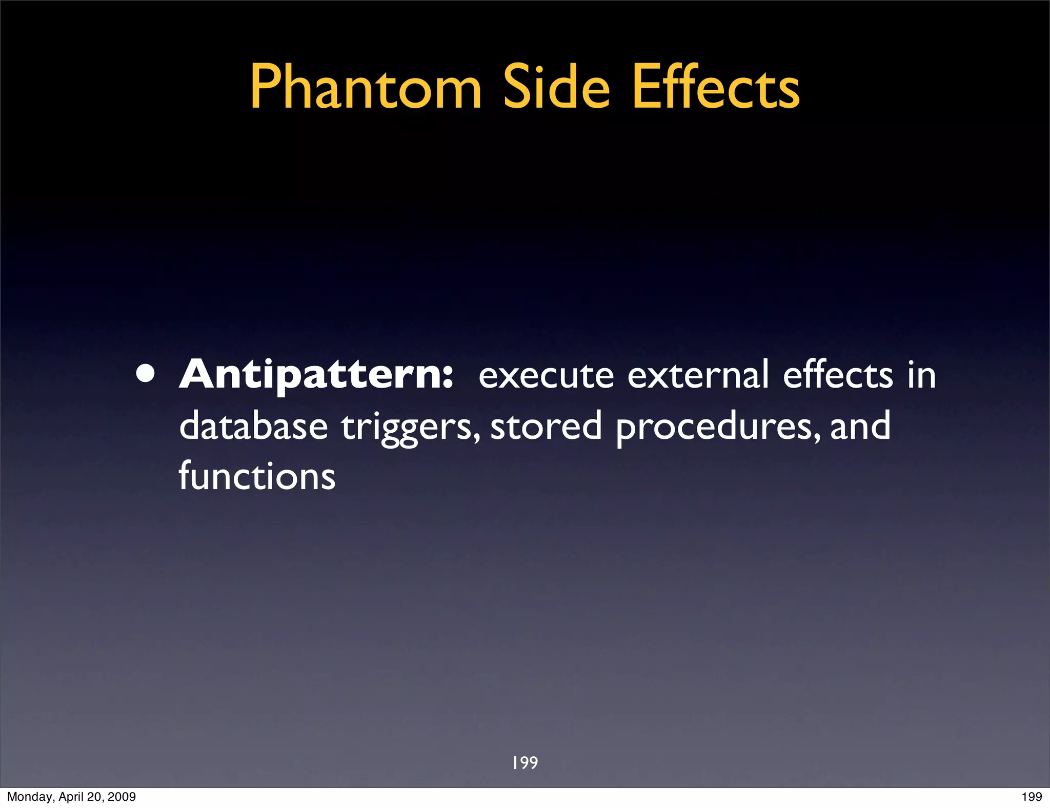 Sql Antipatterns Strike Back
