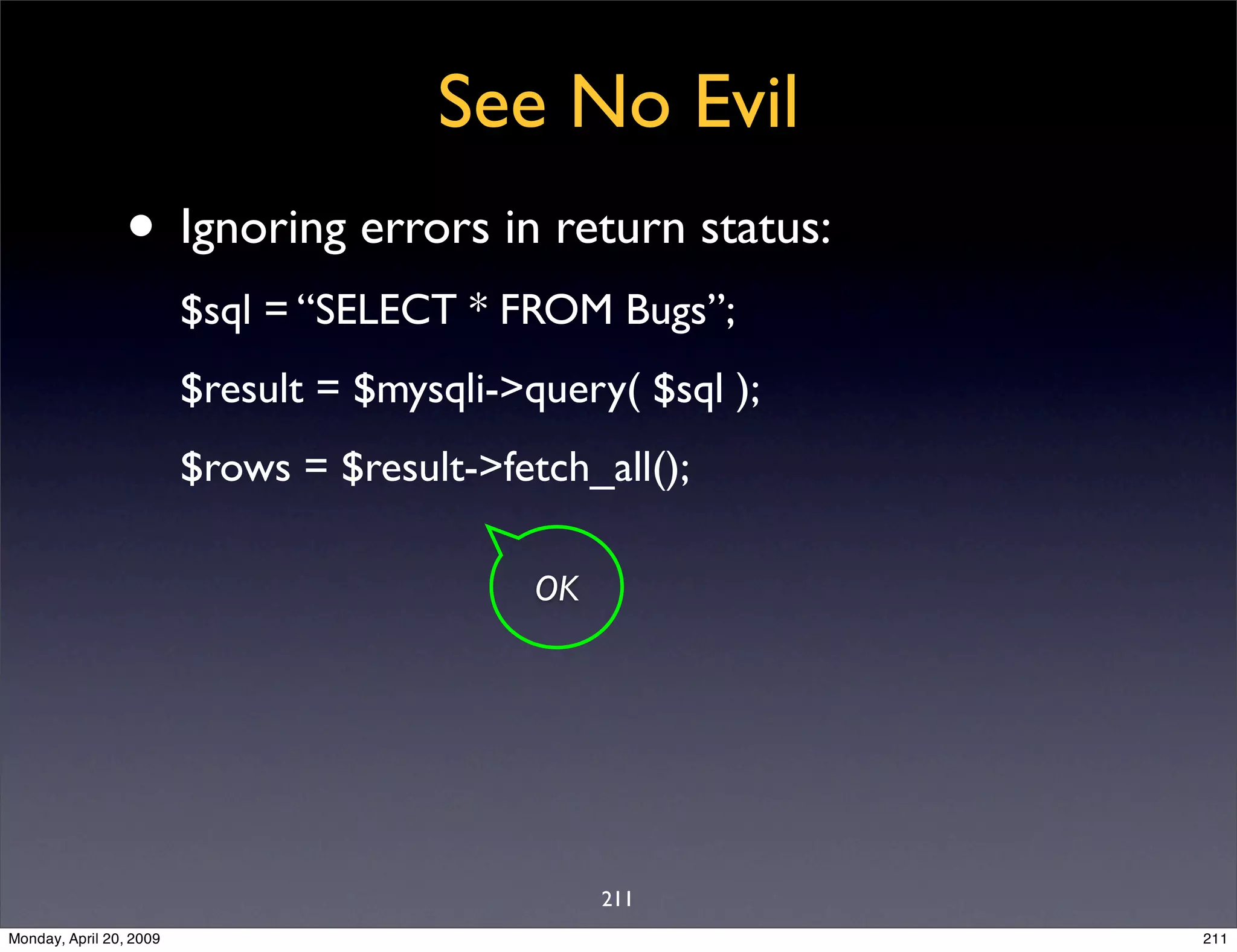 Sql Antipatterns Strike Back