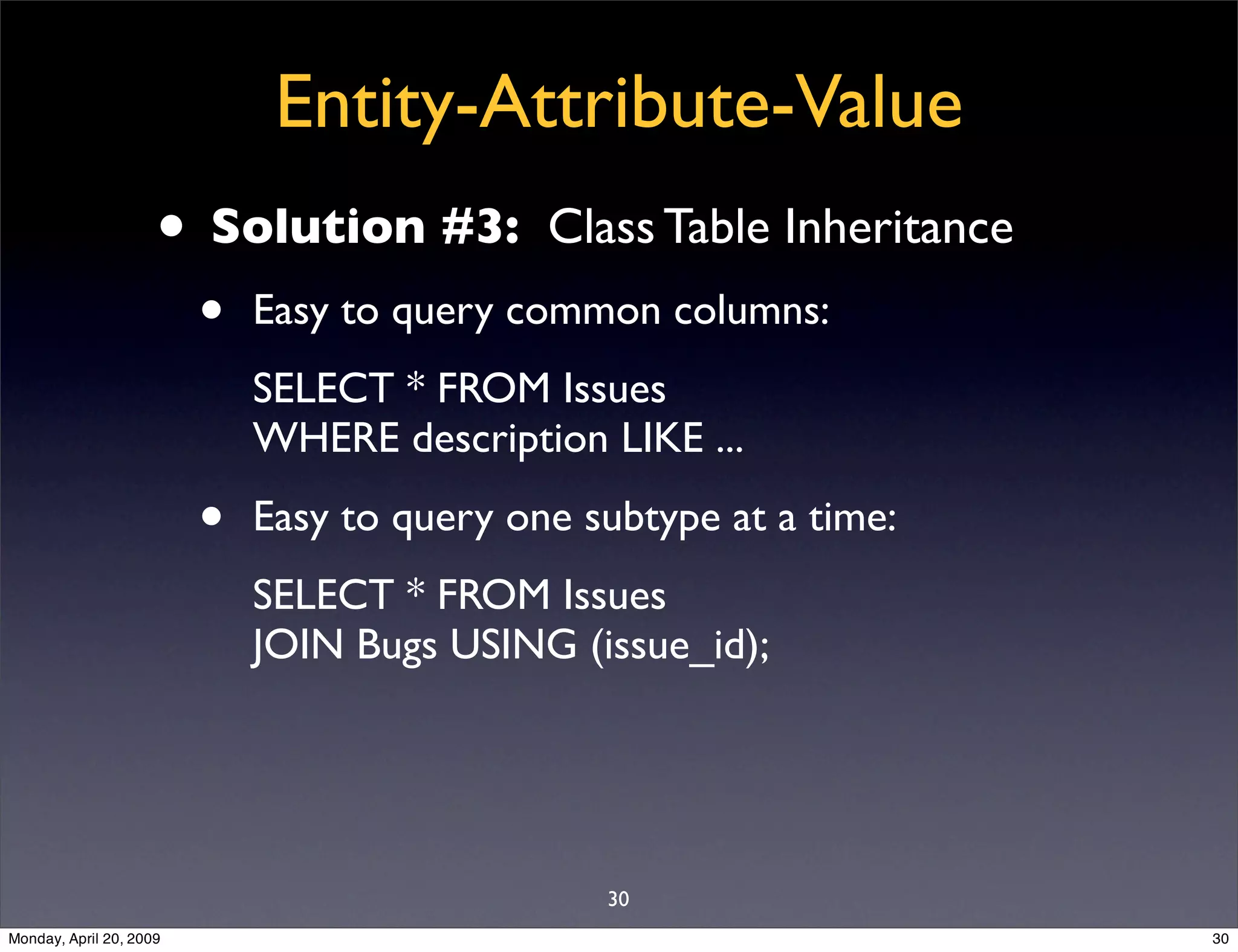 Sql Antipatterns Strike Back