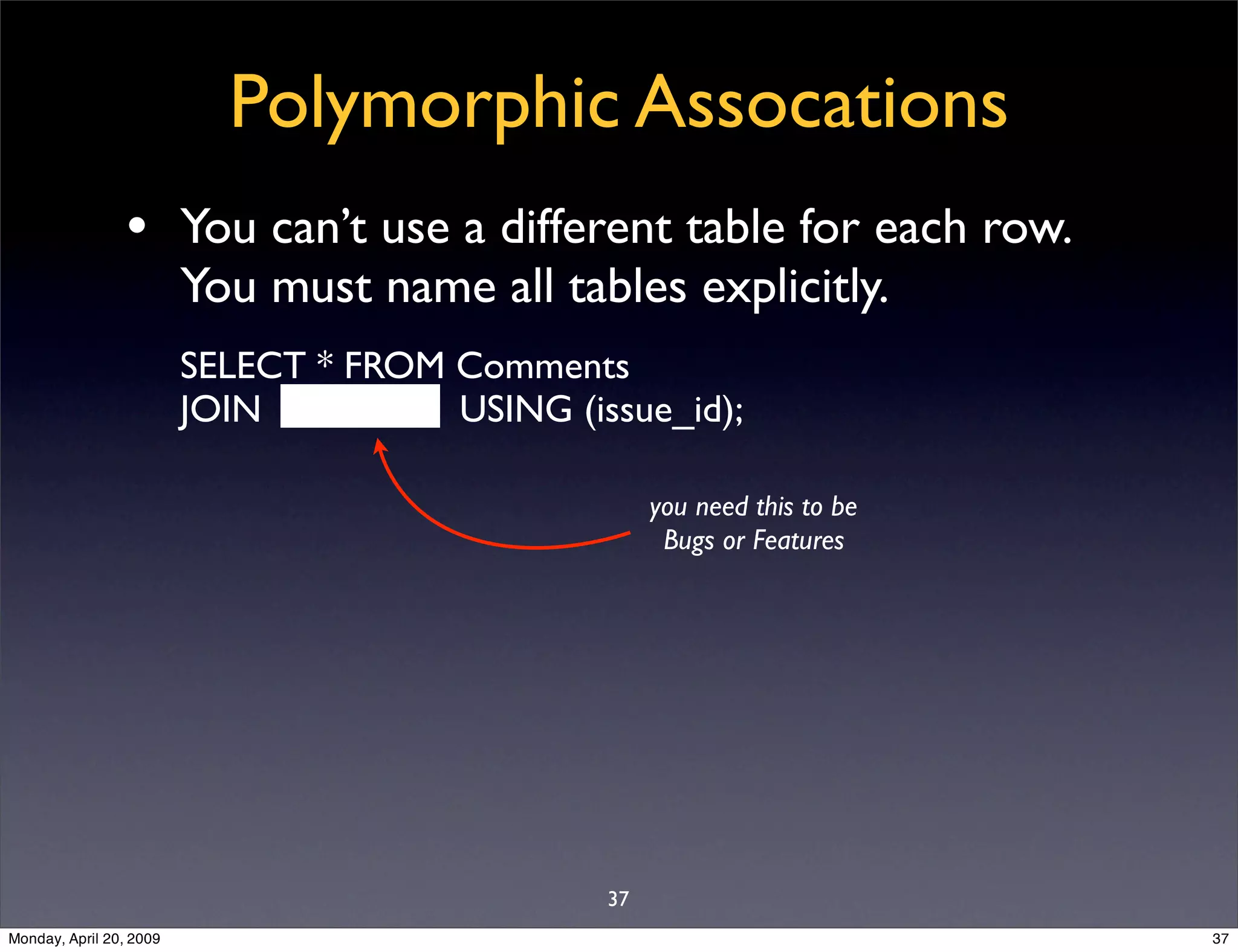 Sql Antipatterns Strike Back