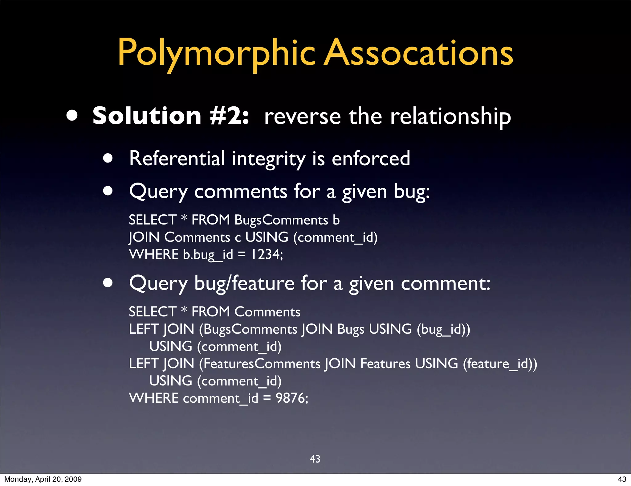 Sql Antipatterns Strike Back