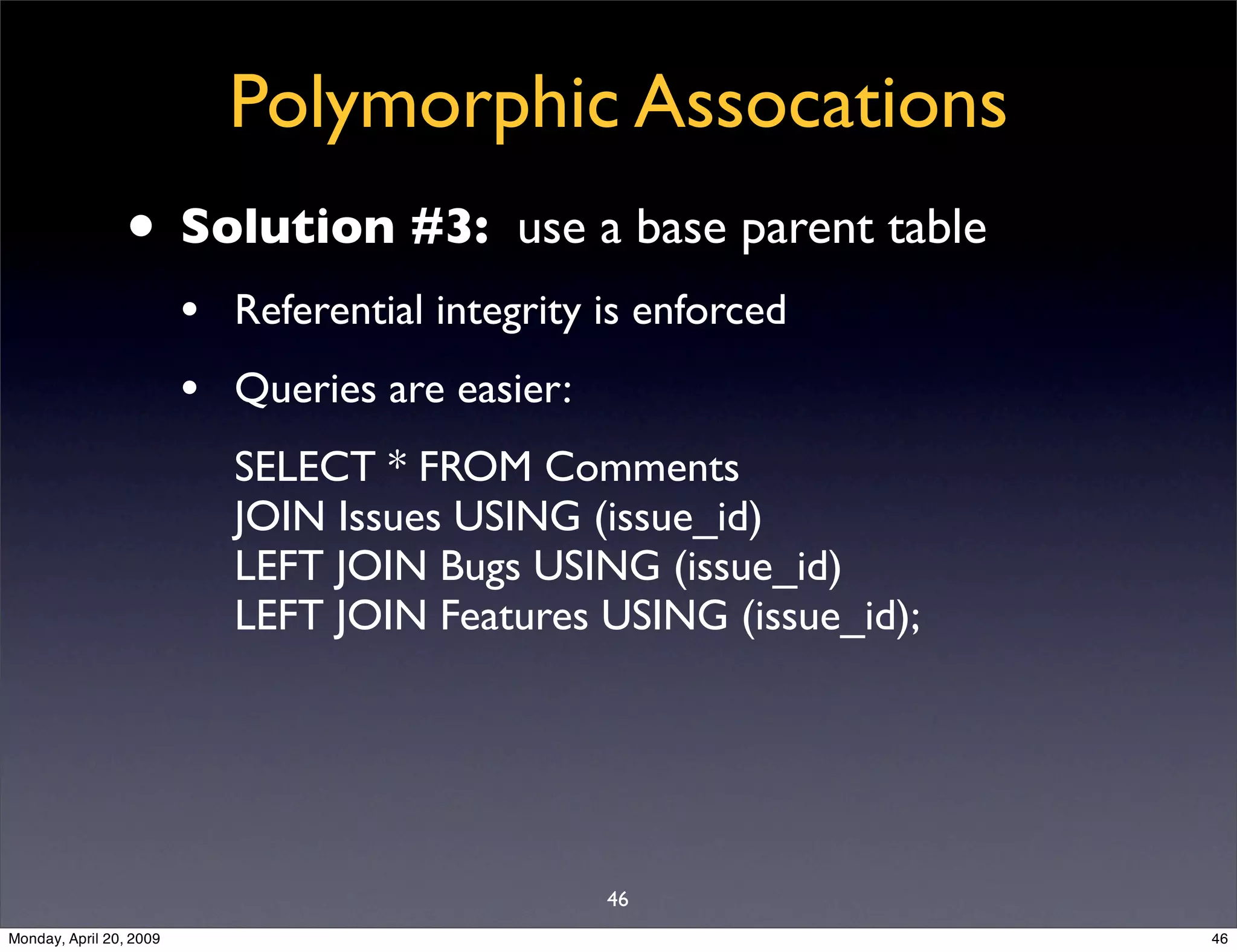 Sql Antipatterns Strike Back