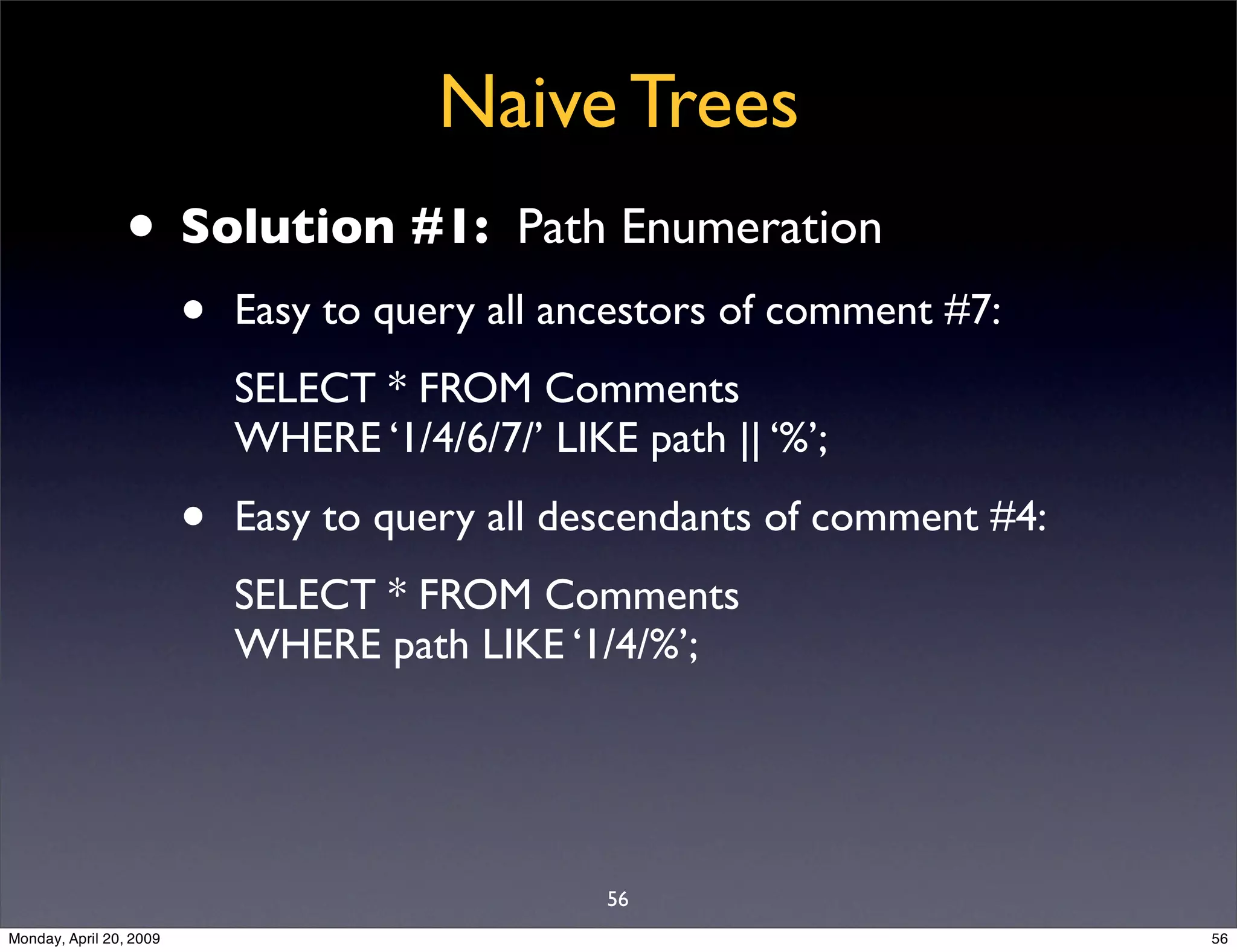 Sql Antipatterns Strike Back