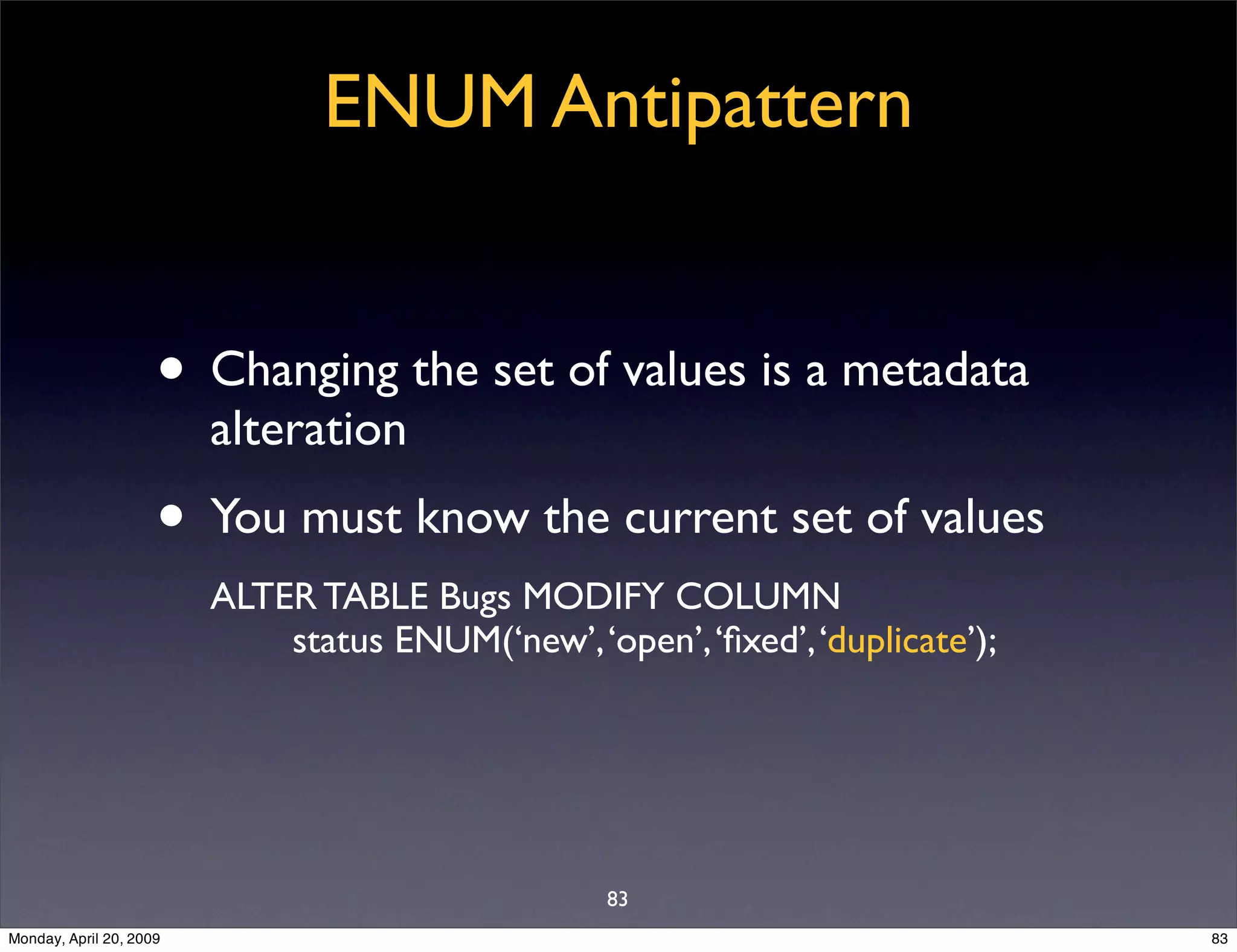 Sql Antipatterns Strike Back