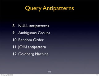 Sql Antipatterns Strike Back