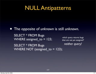 Sql Antipatterns Strike Back