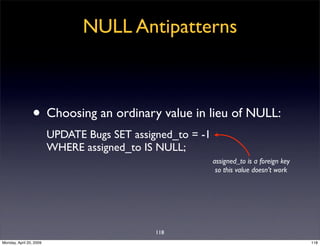 Sql Antipatterns Strike Back