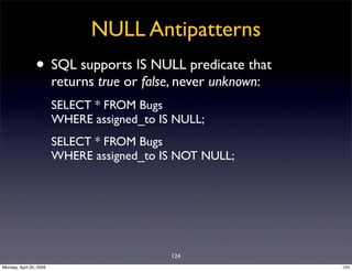 Sql Antipatterns Strike Back