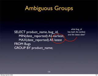 Sql Antipatterns Strike Back