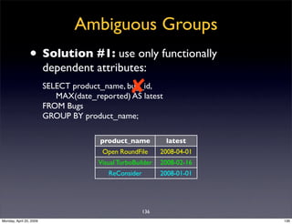 Sql Antipatterns Strike Back