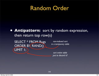 Sql Antipatterns Strike Back