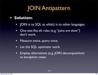 Sql Antipatterns Strike Back