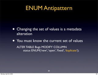 Sql Antipatterns Strike Back
