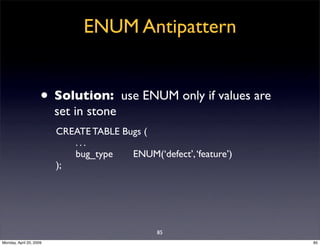 Sql Antipatterns Strike Back