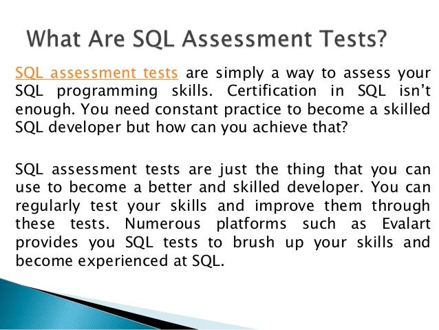 SQL Assessment Test | PPTX