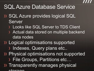 SQL Azure Dec 2010 Update | PPT