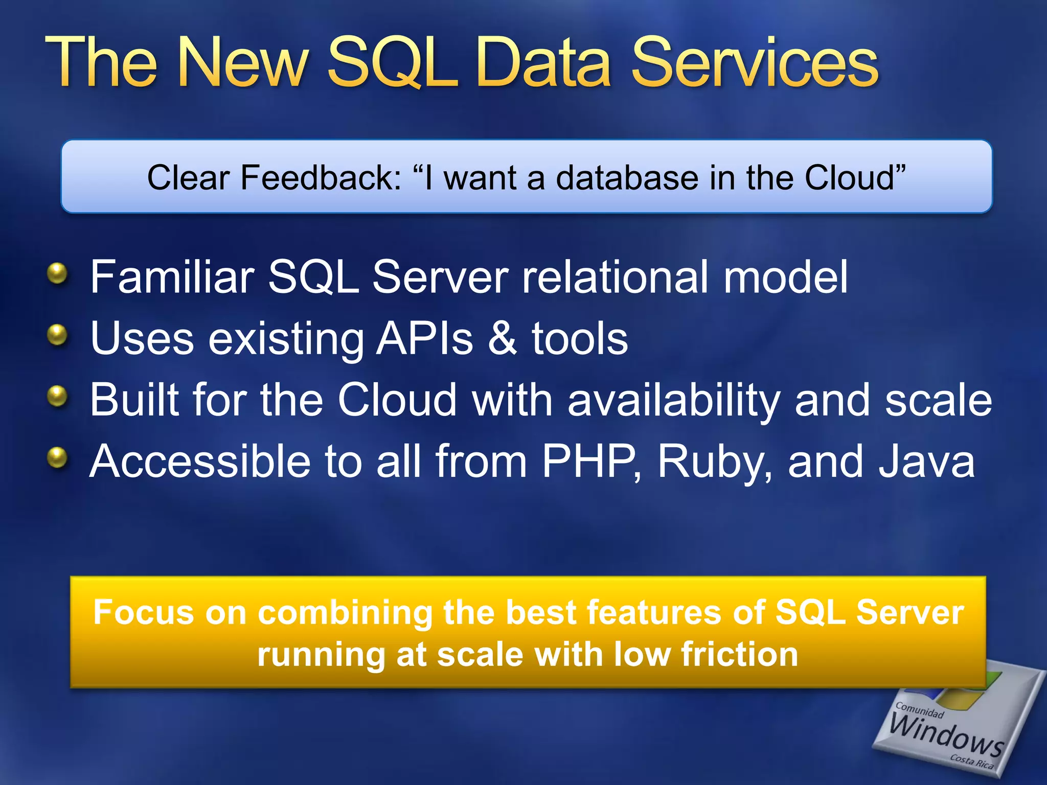 Sql azure database under the hood | PPT