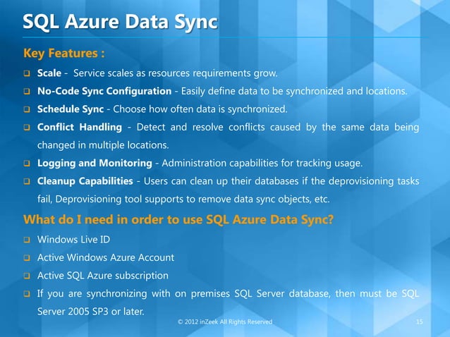 SQL Azure Overview | PPTX