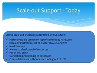 SQL Azure Databasedemo A view from tools & Portal