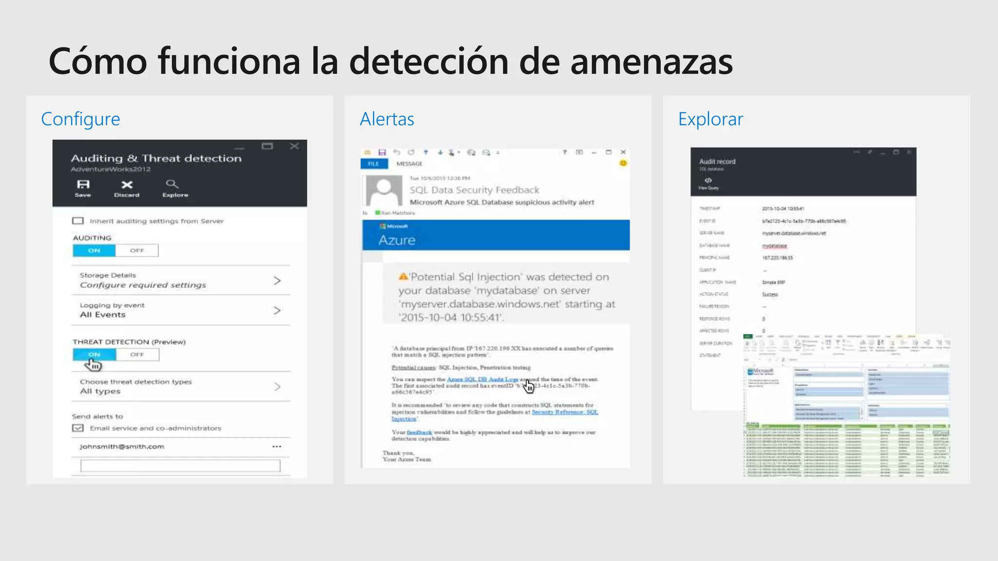 ExplorarConfigure Alertas
 