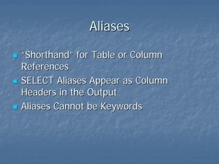 Sql basics | PDF