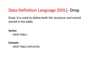 Comprehensive Introduction to SQL: Basics, Commands, and Processes | PDF