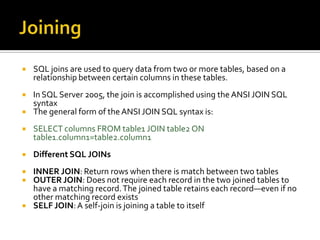 Sql Basics And Advanced | PPTX