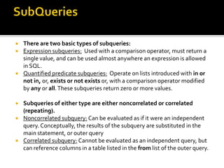 Sql Basics And Advanced | PPTX