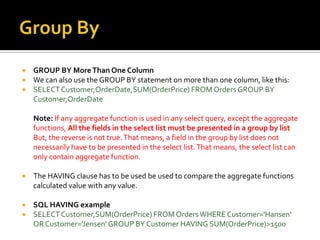 Sql Basics And Advanced | PPTX
