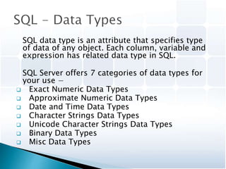 Sql basic things | PPT
