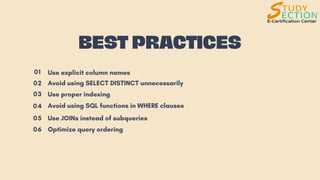 Write Like a Master: Essential SQL Best Practices | PDF