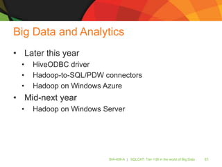 SQLCAT: Tier-1 BI in the World of Big Data | PPTX