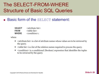 structured query language elmarsi and navathe edition 7th SQL Chapter06 ...