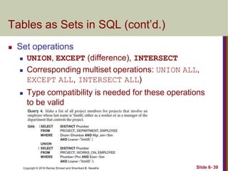 structured query language elmarsi and navathe edition 7th SQL Chapter06 ...